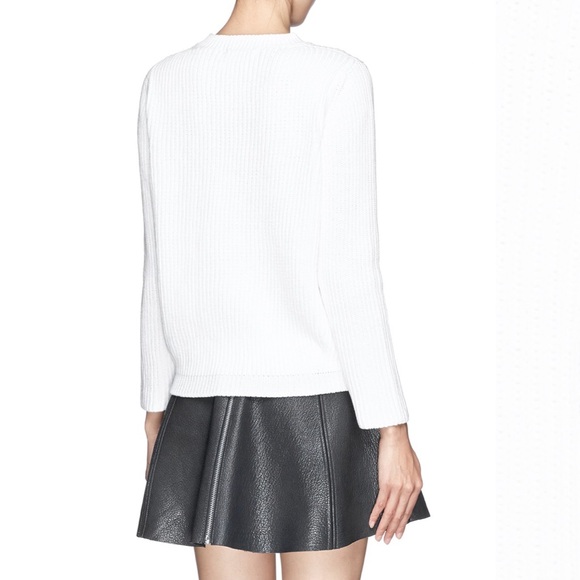 SANDRO ‘SHARLENE' CONTRAST POCKET COTTON SWEATER - Picture 3 of 11